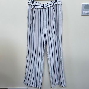 EUC Vince Navy & White Stripe Wide Leg Pants 10